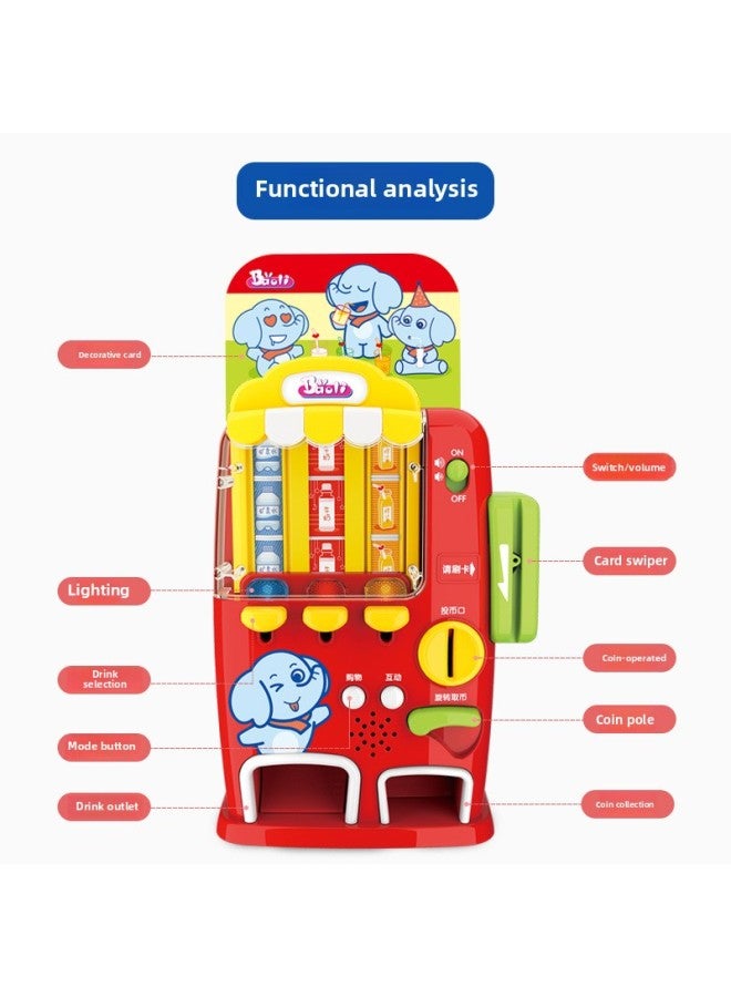 آلة مشروبات الأطفال لعبة طفل تعمل بقطع النقود المعدنية آلة بيع الحلوى آلة بيع الحلوى التعليم المبكر بيت اللعب التعليمي - اللون: إصدار يدوي 801 - Image 4