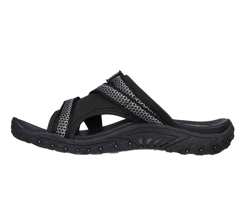 SKECHERS صندل رياضي خارجي للنساء من سكيشرز - ريجا - سلايد ثرو، أسود 10M - Image 2