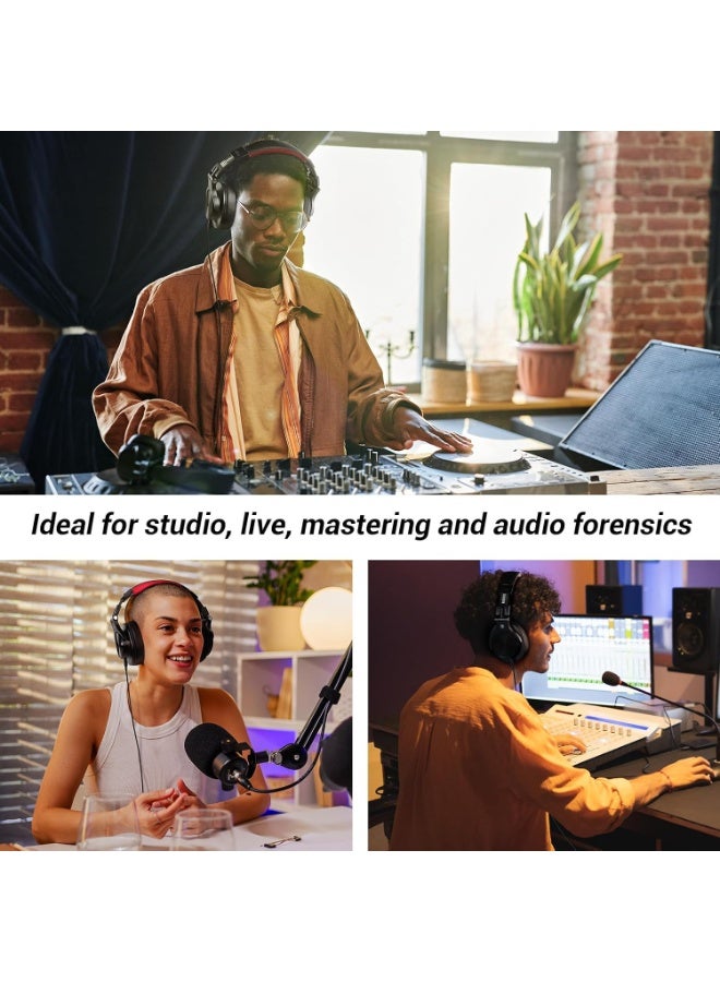 OneOdio Bluetooth Over-Ear Studio Headphones - Foldable Wired and Wireless Professional Monitor Recording Headphones with Shareport & Stereo Sound for Electric Drums, Piano, Guitar & Amp - Image 3