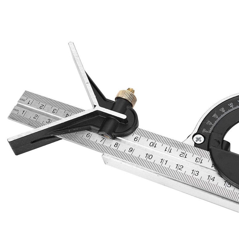 klarako Stainless Steel Angle Finder, Versatile Combination Square Angle Ruler Protractor Measure Tool for Outdoor Operation Woodworking,300mm - Image 3