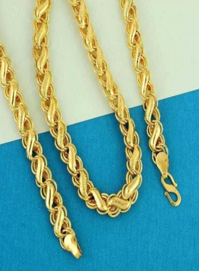 سلسلة نحاسية مطلية بالذهب للرجال والأولاد والبنات - Image 2