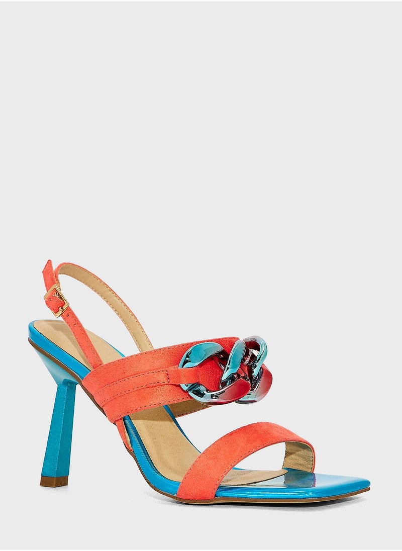 منبور - Ankle Strap High Heel Sandals - Image 1