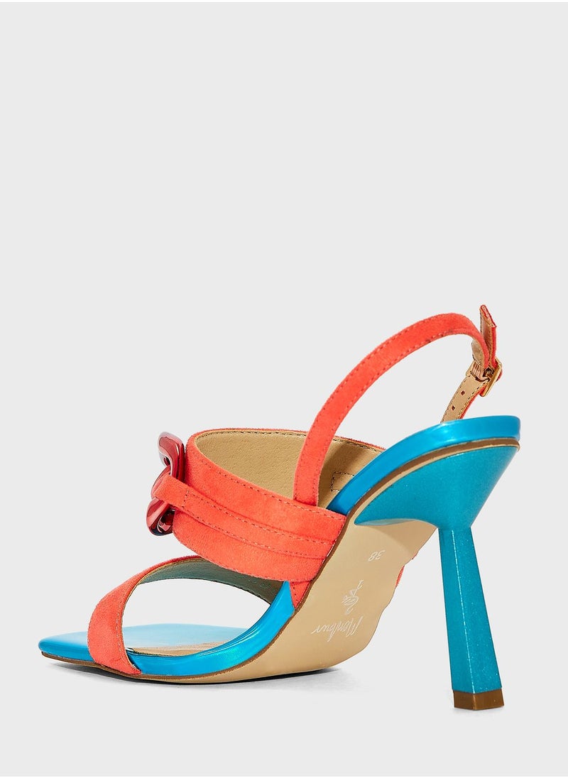 منبور - Ankle Strap High Heel Sandals - Image 1
