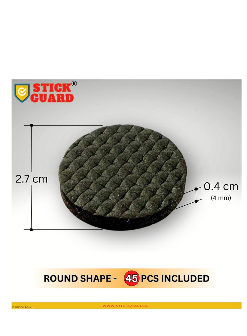 StickGuard StickGuard Non Slip Furniture Rubber Leg Pads for Hardwood Floors 90 Pcs - 45 Round, 45 Square Furniture Feet - Rubber Furniture Floor Protectors - Chair, Table, Couch, Bed Stoppers to Prevent Sliding  - Image 3