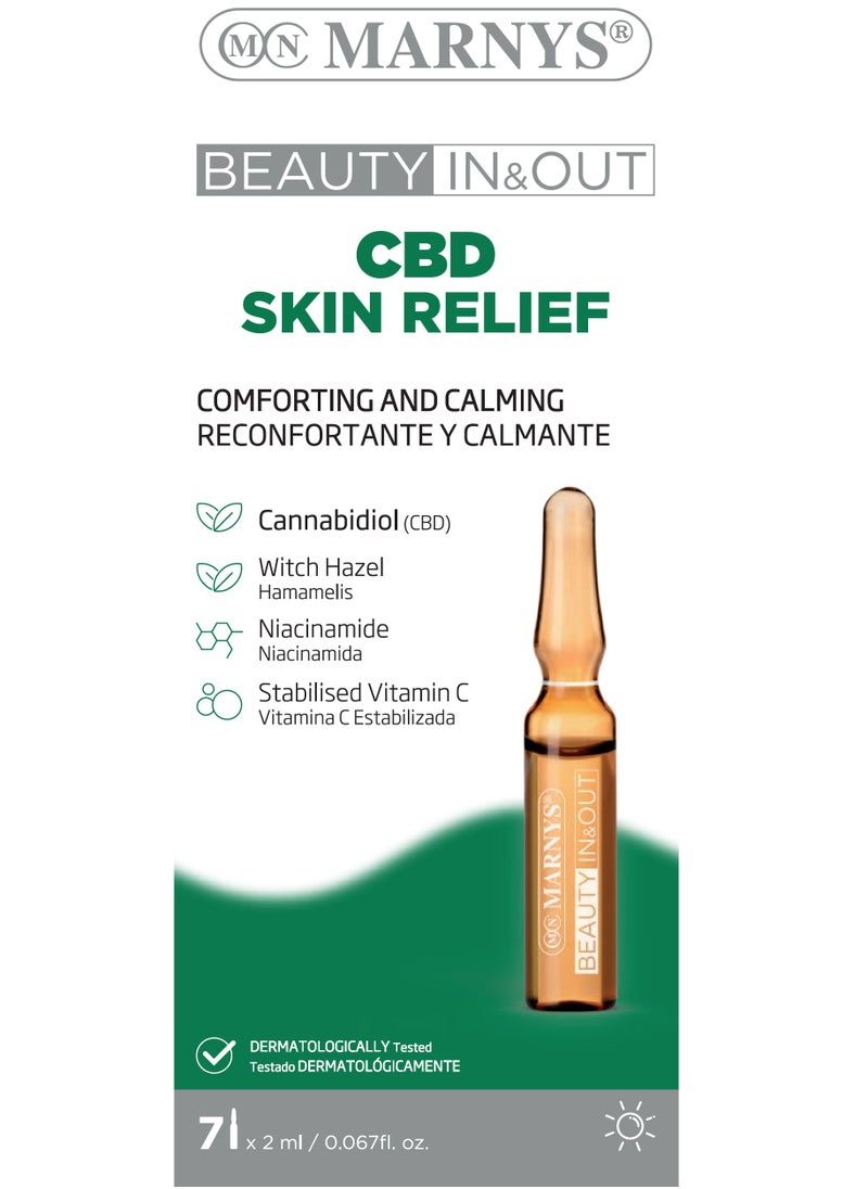 مارنيز مارنيز بيوتي إن آند آوت – أمبولات راحة البشرة بـ CBD – عناية مهدئة ومرطبة للبشرة الحساسة و المتهيجة  – 7 أمبولات  - Image 3