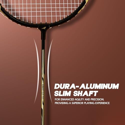 Konex Aluminium Badminton Racquet | Optimized String Tension, Ergonomic Grip & Durable Frame | Full Cover Included - Black (Pack of 2) - Image 3