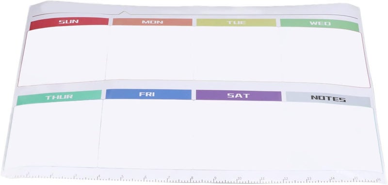 Reusable Weekly Calen Dry Erase Sticker for Wall, F & Home with Eraser, Ample Space for Notes - Image 2