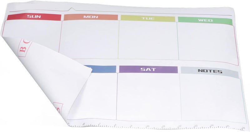 Reusable Weekly Calen Dry Erase Sticker for Wall, F & Home with Eraser, Ample Space for Notes - Image 4