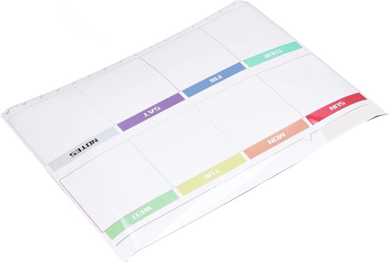 Reusable Weekly Calen Dry Erase Sticker for Wall, F & Home with Eraser, Ample Space for Notes - Image 3