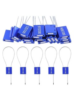 Duravel Duravel Numbered Security Cable Seals Tamper Resistant Shipping Label Steel Metal Tags-Ties Pull Tight Truck Door Lock Disposable Self-Locking Security Strap 12 Inch Pack-Of 50  - Image 1