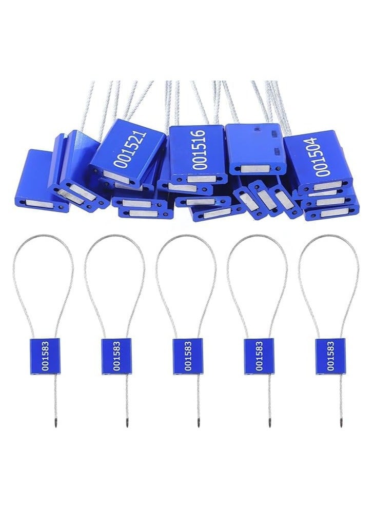 Duravel Numbered Security Cable Seals Tamper Resistant Shipping Label Steel Metal Tags-Ties Pull Tight Truck Door Lock Disposable Self-Locking Security Strap 12 Inch Pack-Of 50 - Image 1
