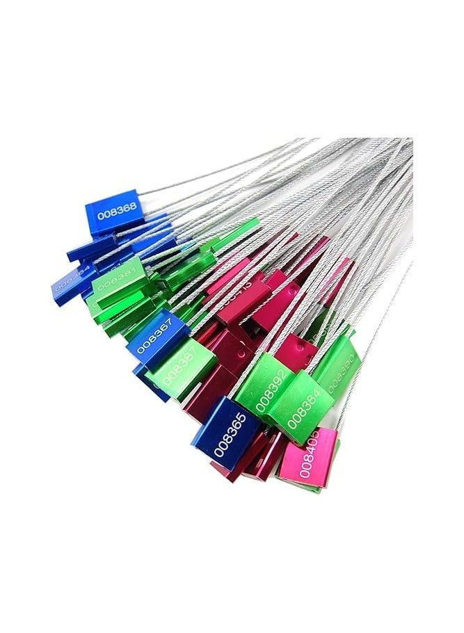 Duravel Numbered Security Cable Seals Tamper Resistant Shipping Label Steel Metal Tags-Ties Pull Tight Truck Door Lock Disposable Self-Locking Security Strap 12 Inch Pack-Of 50 - Image 2