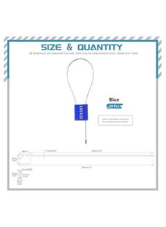 Duravel Duravel Numbered Security Cable Seals Tamper Resistant Shipping Label Steel Metal Tags-Ties Pull Tight Truck Door Lock Disposable Self-Locking Security Strap 12 Inch Pack-Of 50  - Image 3