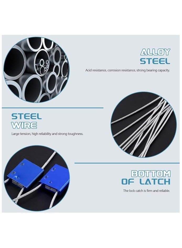 Duravel Numbered Security Cable Seals Tamper Resistant Shipping Label Steel Metal Tags-Ties Pull Tight Truck Door Lock Disposable Self-Locking Security Strap 12 Inch Pack-Of 50 - Image 4