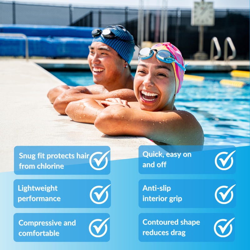 Sporti Celestial Silicone Swim Cap - Black - Adult - Image 3