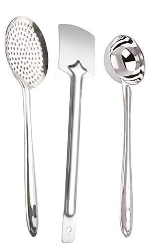 RJ kitchenware Store مجموعة ملاعق تقديم من الفولاذ المقاوم للصدأ من متجر RJ للأدوات المنزلية - مجموعة ملاعق مطبخية لتقديم الطعام - Image 1