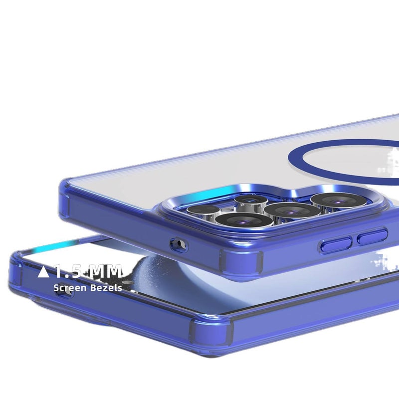 غطاء MagSafe بMetal باللون بنفسجي لـ Samsung Galaxy A56 مع حماية من السقوط ومغناطيس قوي مع مقاوم للصدمات مع مغناطيسي مع إطار عدسة معدني للتنقل اليومي سهل التخزين - Image 5