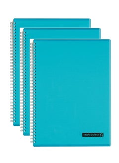 Maruman Sept Couleur 3-Piece Septcouleur Notebook A4 Size Blue  - Image 1