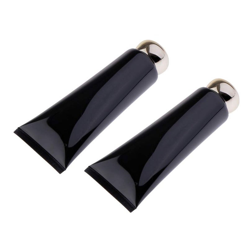 klarako أنابيب تجميل فارغة 100 مل مع أغطية زجاجة سفر للتجميل - أغطية كروية ذهبية، 100 مل - Image 2