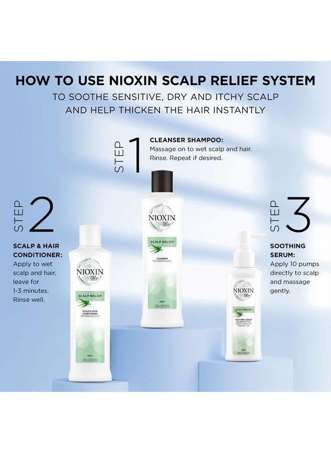 Nioxin - Scalp Relief System Kit for Sensitive, Dry & Itchy Scalp, Paraben & Sulfate Free - Image 1