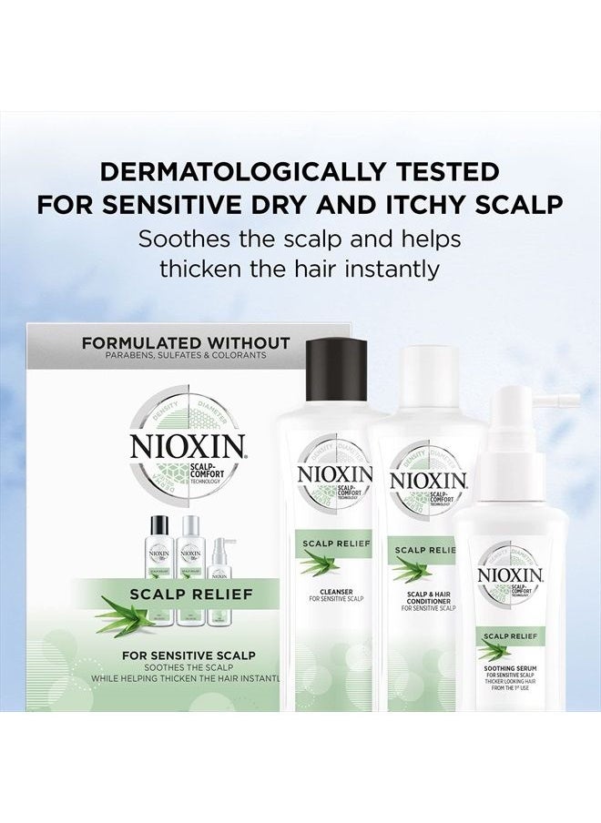 Nioxin - Scalp Relief System Kit for Sensitive, Dry & Itchy Scalp, Paraben & Sulfate Free - Image 1