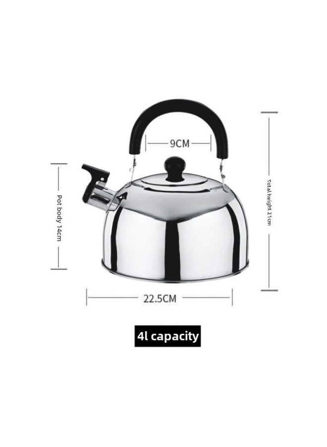Wild Teapot Cap Explosion-proof Travel Household Stainless Steel Flat Bottom Sound Kettle Induction Cooker Gas Stove Free Shipping-Color:Thickened American Color 4 Liters-Capacity:Default  - Image 1