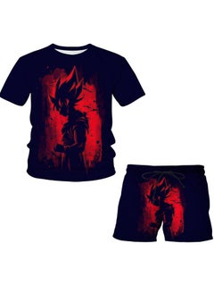 KUYING New Dragon Ball Loose Casual Short Sleeved Shorts Set  - Image 1