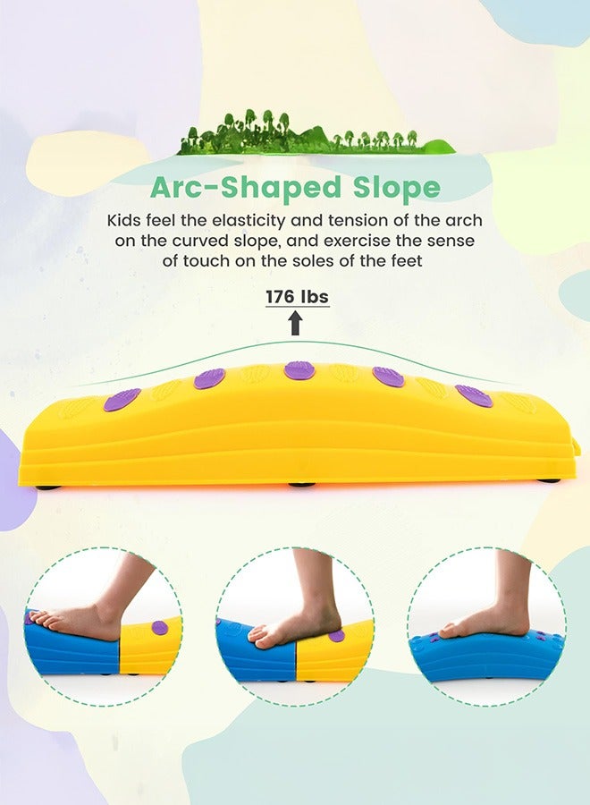 XiuWoo Kids Balance Beam Stepping Stones Set, 20 PCS Montessori Obstacle Course for Toddler Indoor Outdoor, Non Slip Rubber Base, Build Coordination Gross Motor Skills - Image 4