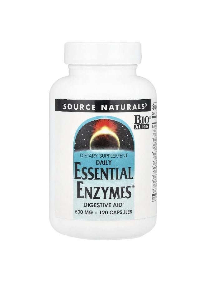 Source Naturals Source Naturals, Daily Essential Enzymes®, 500 mg, 120 Capsules  - Image 1