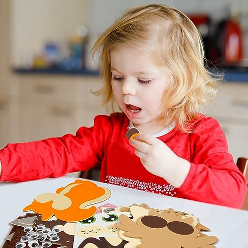 Fennoral 12 Pack Fall Craft Kit for Kids Make You Own Fall Animal Foam Stickers Fall Arts and Crafts DIY for Kids Boys Girls Party Supplies Thanksgiving Autumn Decoration - Image 5