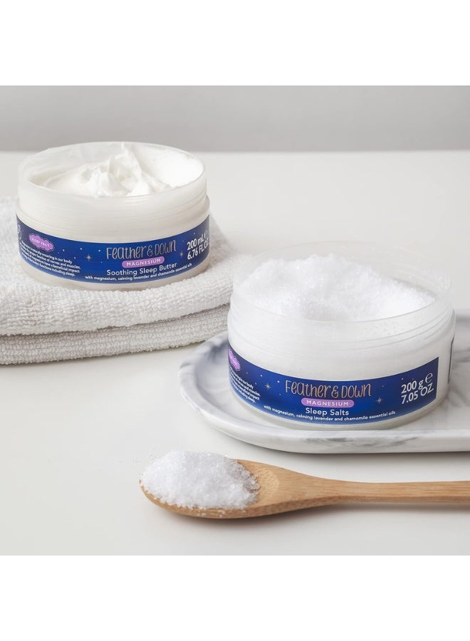 Feather & Down Magnesium Soothing Sleep Butter (300ml) - With Magnesium, Calming Lavender And Chamomile Essential Oils To Aid Sleep Vegan Friendly And Cruelty Free - Image 3