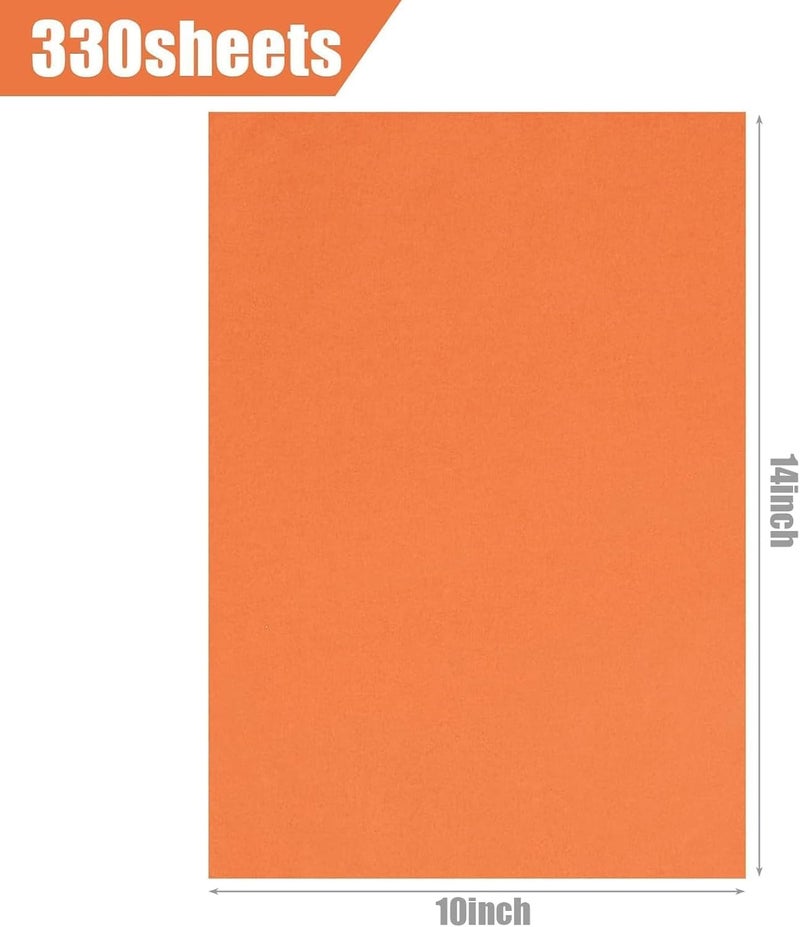 Koogel 330 Sheets Orange Tissue Paper Bulk, 14 x 10 Inch Gift Wrapping Tissue Paper for Halloween Wedding Birthday DIY Crafts Art Project - Image 2