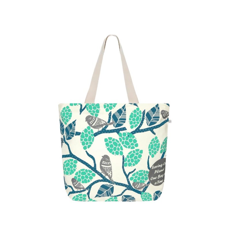 EcoRight Large Canvas Tote Bag for Women, Tote Handbags for Women with Zipper & Inner Pocket for College, Shopping, Office - Image 1