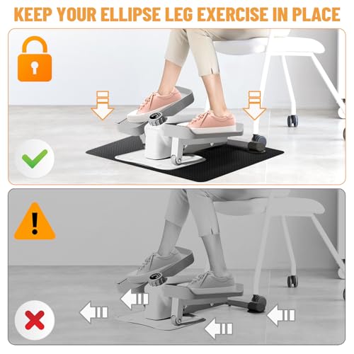 Rolitwils Upgrade Double-Sided Non-Slip Workout Mat for Elliptical Leg Exerciser, Exercise Mat for Under Desk Elliptical Floor Protection - Image 2