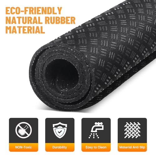 Rolitwils Upgrade Double-Sided Non-Slip Workout Mat for Elliptical Leg Exerciser, Exercise Mat for Under Desk Elliptical Floor Protection - Image 3