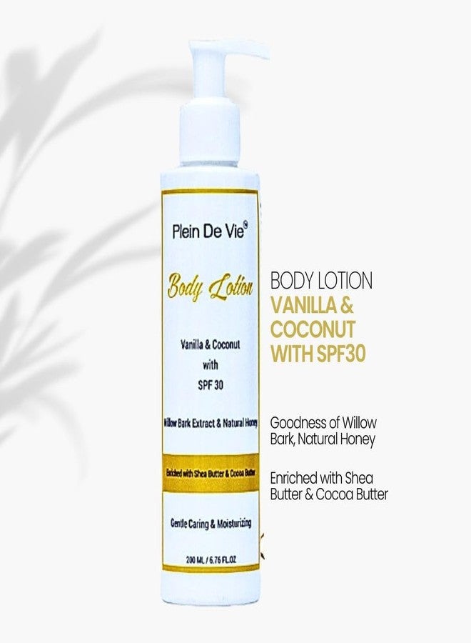Plein De Vie Body Lotion | Lavender & Chamomile | Vanilla & Coconut | Shea Butter | Cocoa Butter | Vitamin E | Moisturiser for Winters | For Men and Women | Moisturizer with SPF 30-2 x 200 ml - Image 3