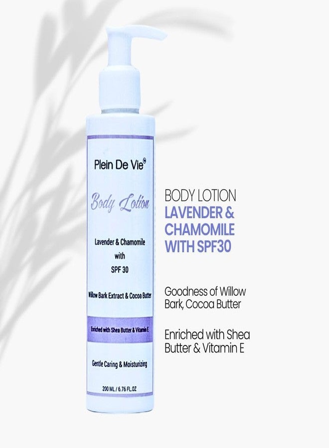 Plein De Vie Body Lotion | Lavender & Chamomile | Vanilla & Coconut | Shea Butter | Cocoa Butter | Vitamin E | Moisturiser for Winters | For Men and Women | Moisturizer with SPF 30-2 x 200 ml - Image 2