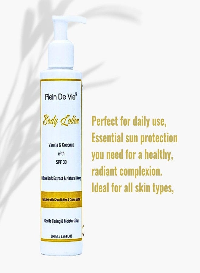Plein De Vie Body Lotion | Lavender & Chamomile | Vanilla & Coconut | Shea Butter | Cocoa Butter | Vitamin E | Moisturiser for Winters | For Men and Women | Moisturizer with SPF 30-2 x 200 ml - Image 5