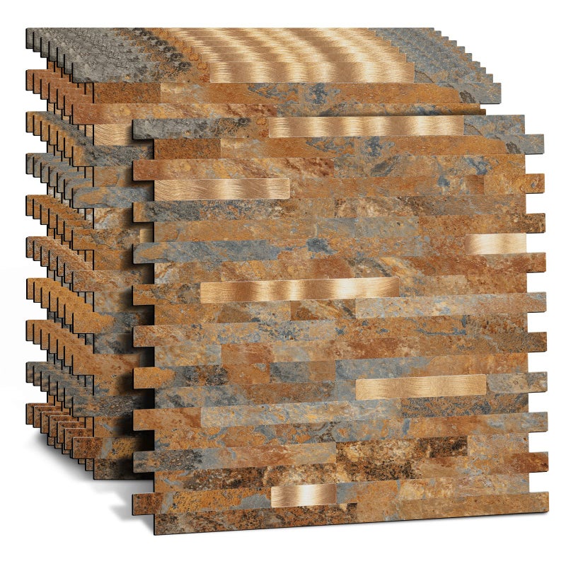 Midcard 10 Sheet Peel and Stick Backsplash PVC Wall Tile,for Kitchen Backsplashâ€¦ - Image 1
