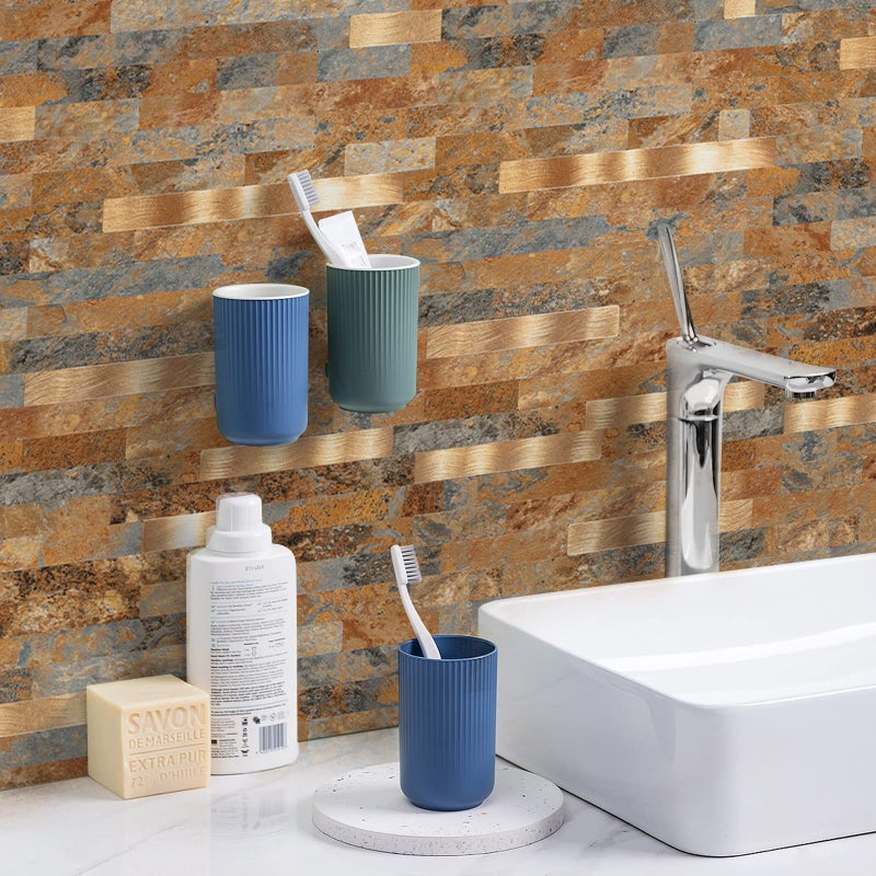 Midcard 10 Sheet Peel and Stick Backsplash PVC Wall Tile,for Kitchen Backsplashâ€¦ - Image 2