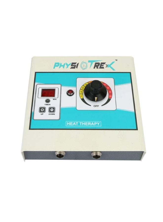 PHYSIOTREX جهاز تدليك PHYSIOTREX الكهربائي (سلكي) للعلاج الحراري العميق للظهر بقناتين – أبيض - Image 4