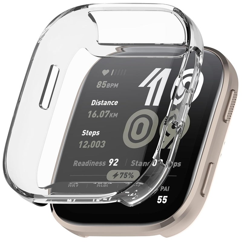 Wisely TPU Protective Case Cover Compatible For Amaz Fit Bip 6 Smartwatch Full Screen Protector Soft Case HD Clear - Image 1