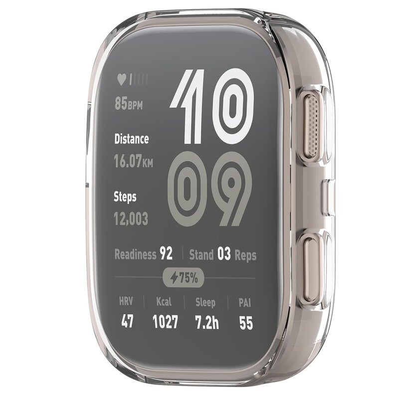 Wisely TPU Protective Case Cover Compatible For Amaz Fit Bip 6 Smartwatch Full Screen Protector Soft Case HD Clear - Image 2