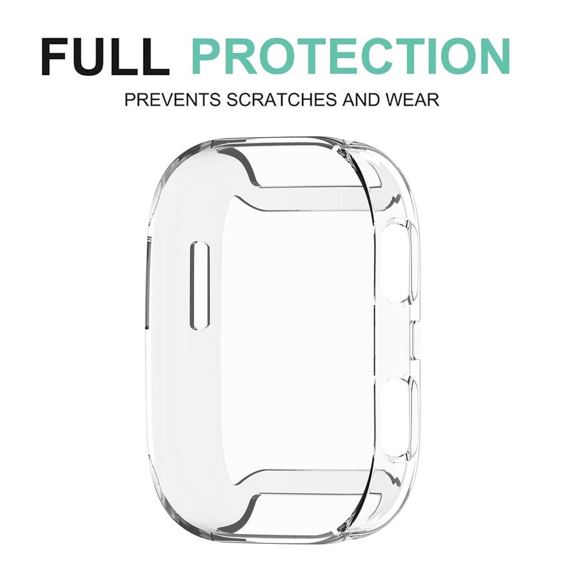 Wisely TPU Protective Case Cover Compatible For Amaz Fit Bip 6 Smartwatch Full Screen Protector Soft Case HD Clear - Image 4