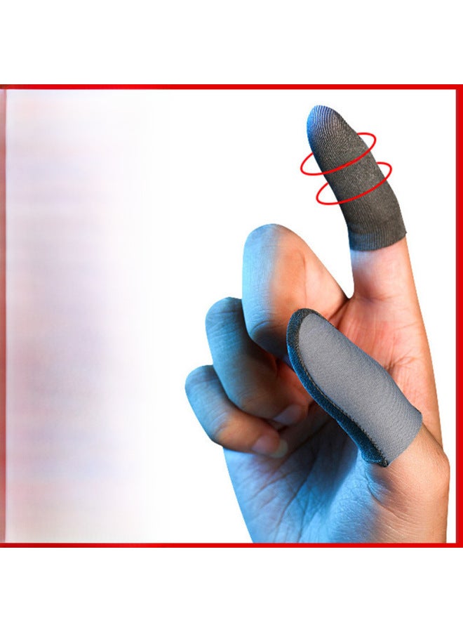 Feizhi Game Finger Set Eating Chicken God Set Double Silver Cloth The Glory Of The King Peace Elite E-sports Finger Set-Product Color:Five-finger Touch-screen Gloves With No Dots And Beads Class B ( - Image 2