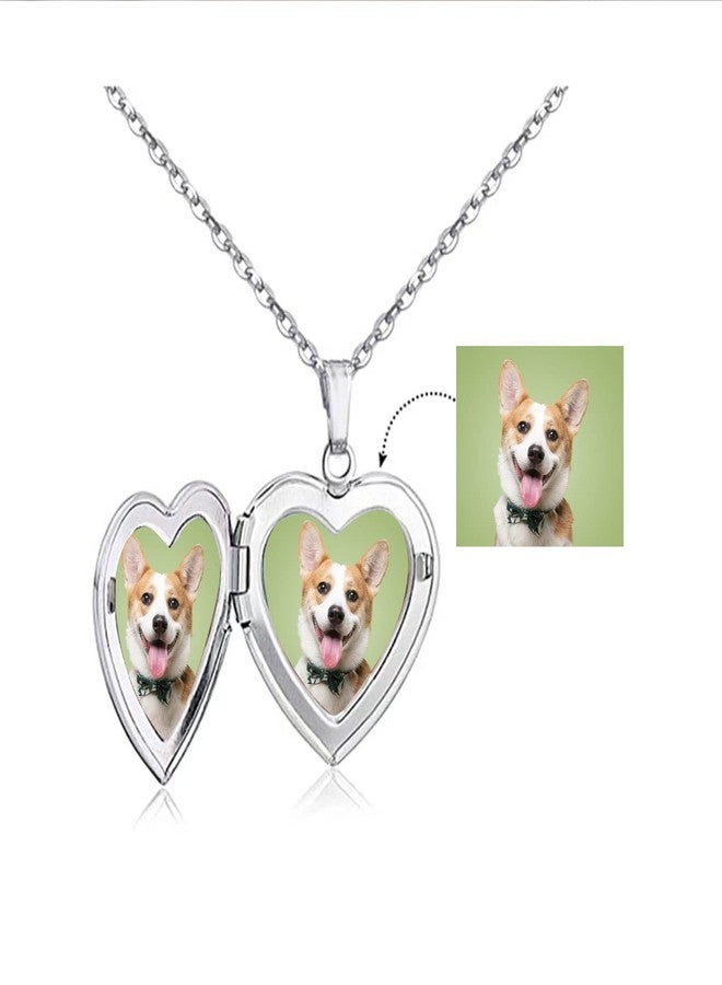 KunBead Women's Heart Photo Locket Necklace with Picture inside Initial M Letter Alphabet Love Jewelry Memory Pendant Necklace - Image 5