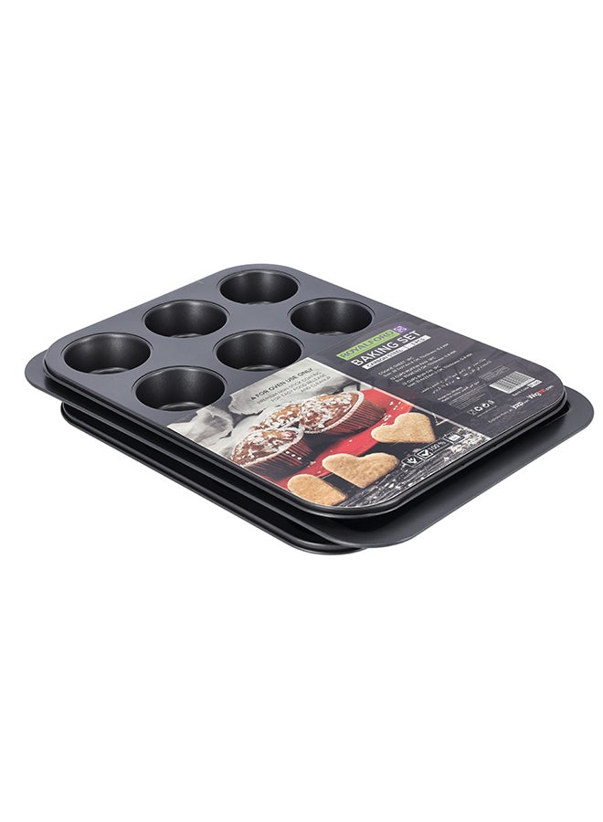 Royalford 3-Piece Baking Set Black 38.3cm - Image 1
