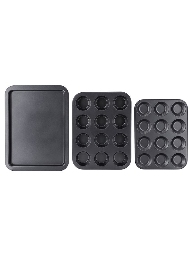 Royalford 3-Piece Baking Set Black 38.3cm - Image 2
