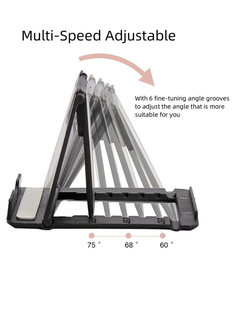 AROAQ Cell Phone Stand, Portable And Foldable Desk Phone Holder, Adjustable Angle Smartphone Support Tablet Stand, Compact And Durable Universal Desk Stand For All Mobile Smart Phone, (Green) - Image 2