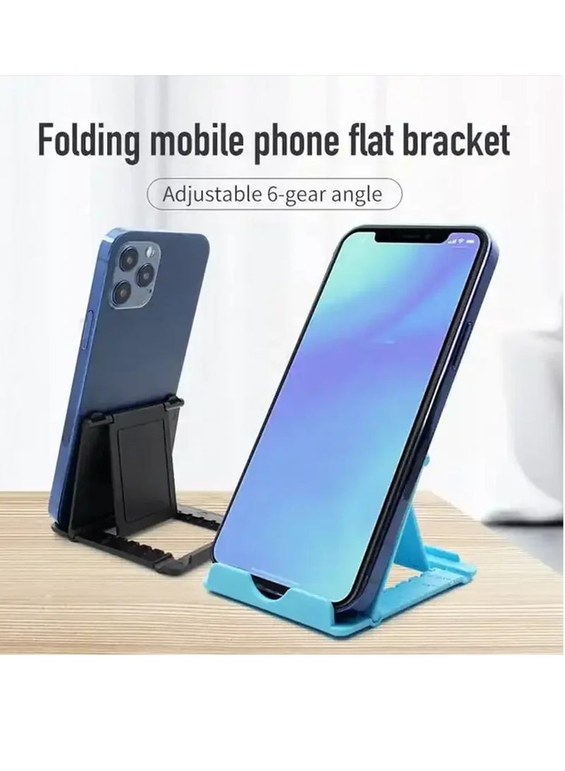 AROAQ Cell Phone Stand, Portable And Foldable Desk Phone Holder, Adjustable Angle Smartphone Support Tablet Stand, Compact And Durable Universal Desk Stand For All Mobile Smart Phone, (Green) - Image 4